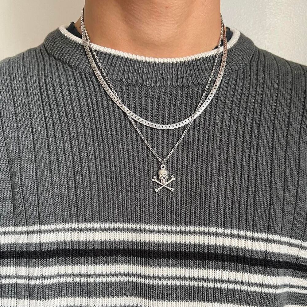 Unbranded Men's Silver and Grey Jewellery